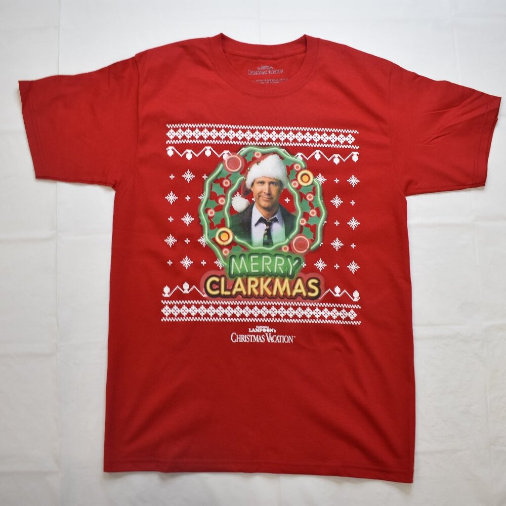 National Lampoon's Christmas Vacation Mens Merry Clarkmas Shirt New S, M